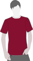 Bordo baskılı tişört
