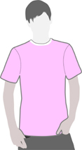 Açık pembe baskılı tişört